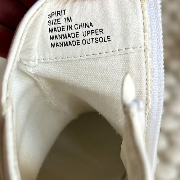 Lulus x Matisse Spirit White and Blonde Pointed Toe Ankle Booties - Size 7M - Picture 7 of 7